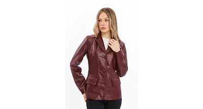 Furniq Uk Women's Genuine Leather Jacket