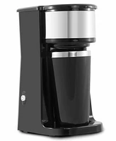 Elite Cuisine 14 oz. Personal Coffee Maker with Stainless Steel Interior Travel Mug