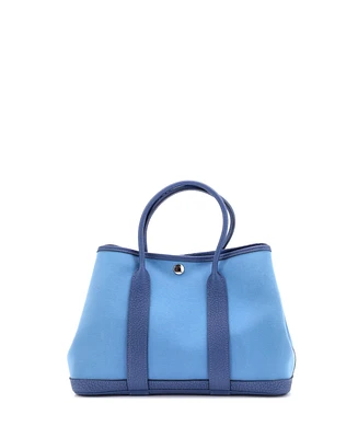 Pre-Owned HERMES 30 Garden Party Tote Toile and Leather