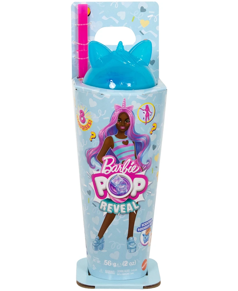 Barbie Pop Reveal Shakes Series Doll & Accessories Set, Scented Sweet Unicorn Fashion Doll