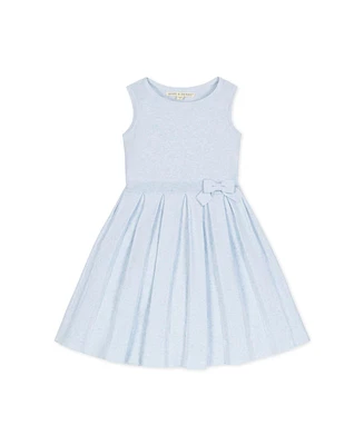 Hope & Henry Toddler Girls Heirloom Sleeveless Pleated Sweater Dress with Bow