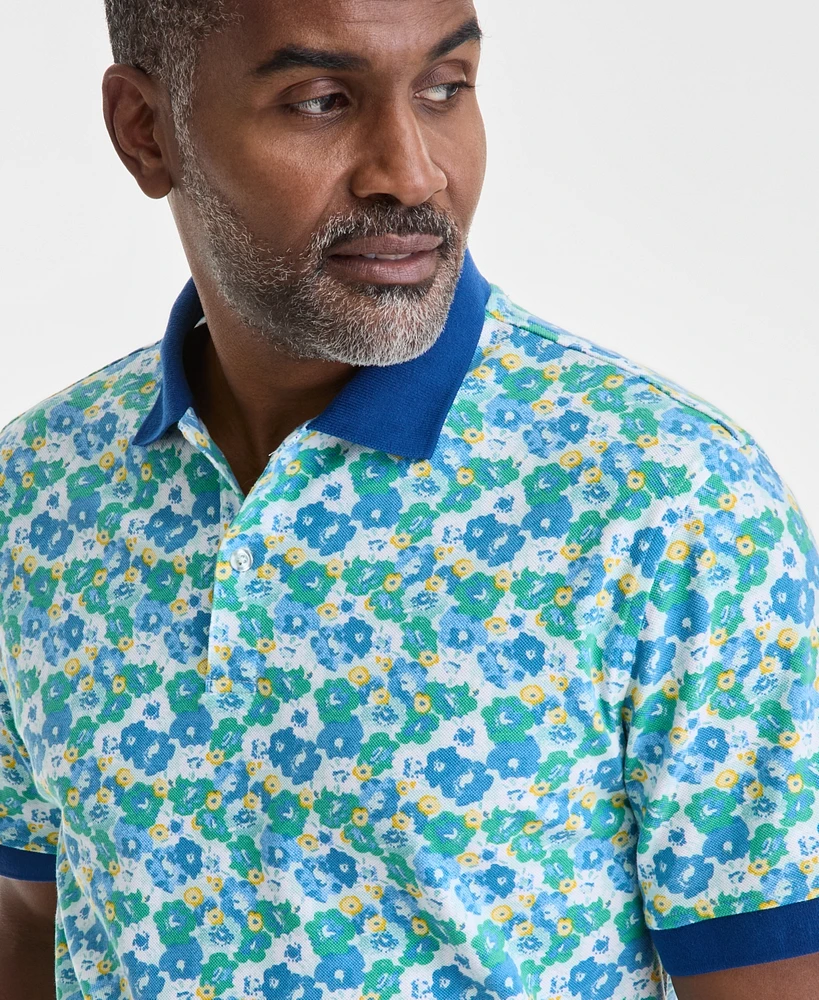 Club Room Men's Hale Flower Pique Polo Shirt, Exclusively at Macy's