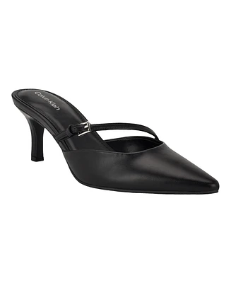 Calvin Klein Women's Jansy Buckle Strap Mid-Stiletto Pumps