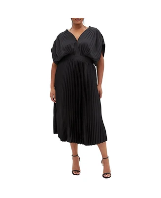 City Chic Plus Henley Midi Dress