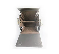 Susu Grey Leather Bucket Bag Unique Leather Crossbody Purse Women's Handbag