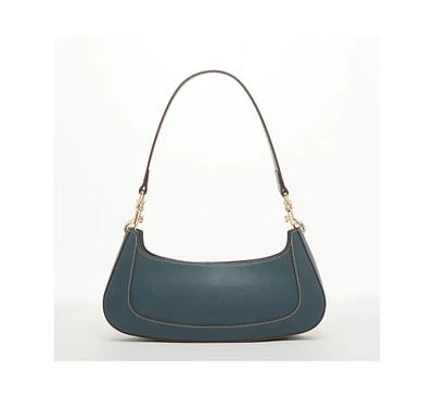 Susu Leather Saddle Bag Off White Crossbody Purse Cream Women's Handbag