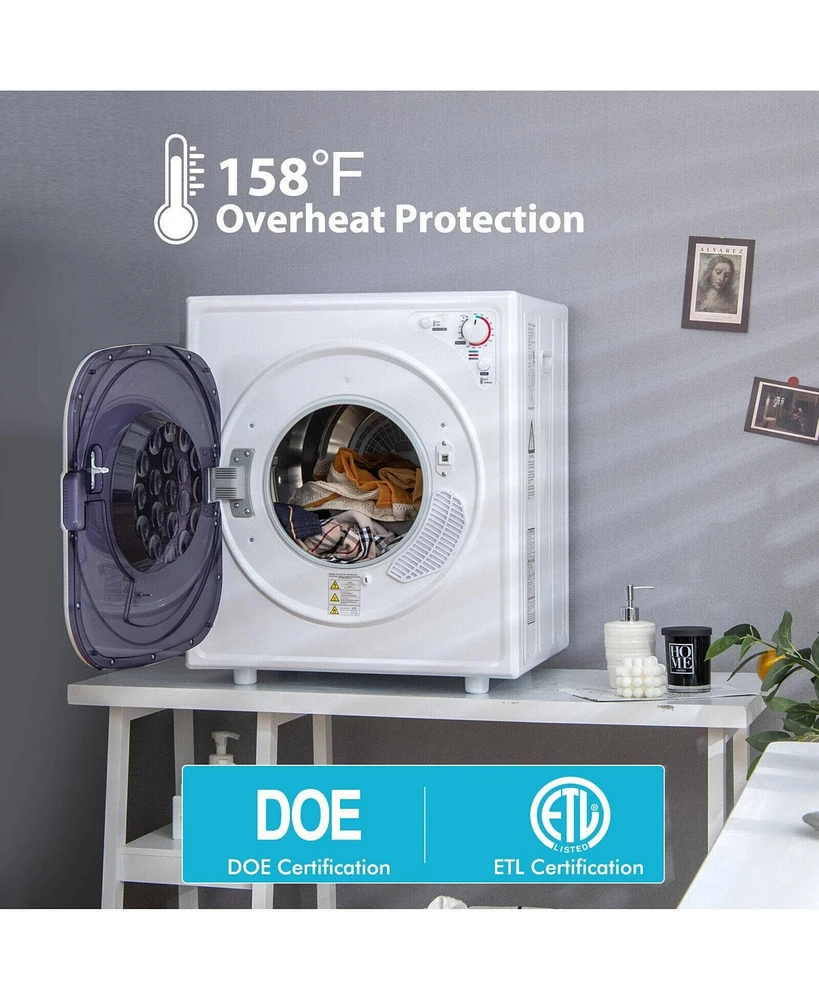 1500W Compact Laundry Dryer with Touch Panel