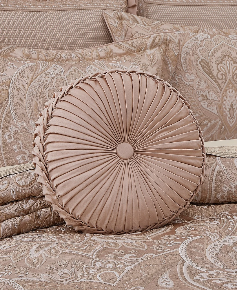 J Queen New York Fiorello Tufted Decorative Pillow, 15" Round