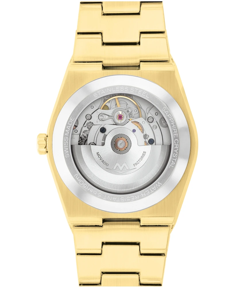 Movado Men's Bold Quest Swiss Automatic Ionic Plated Light Gold Steel Watch, 39mm