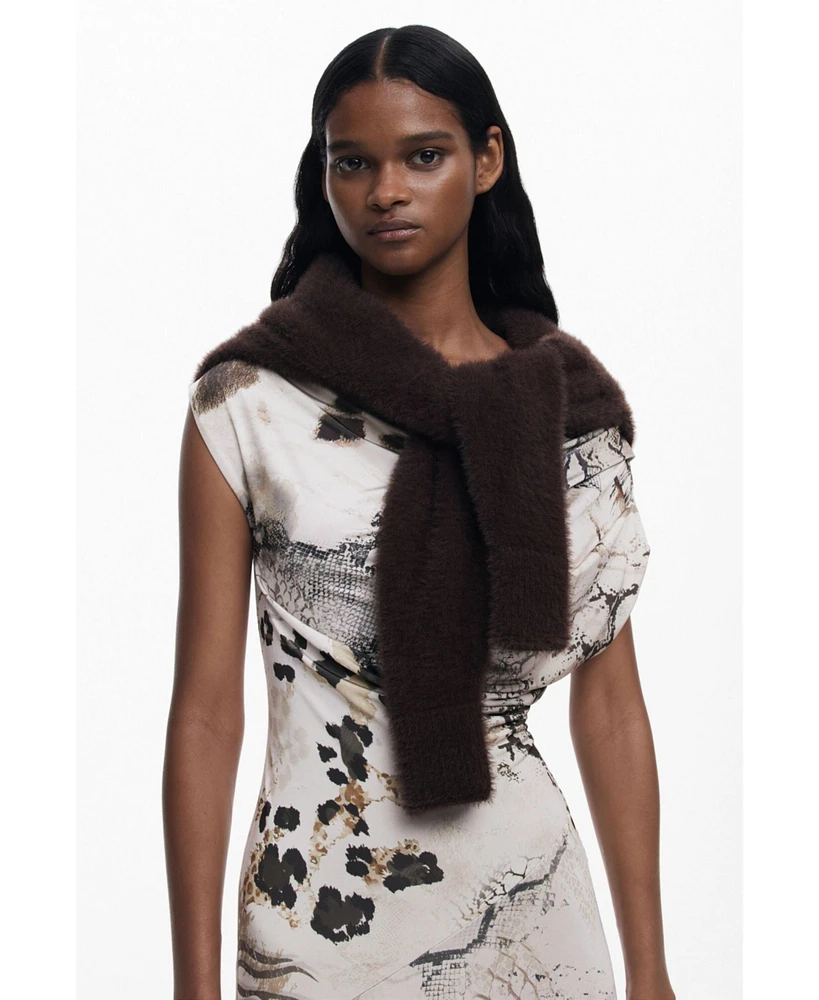 Desigual Women's 2-in-1 slip dress animal print