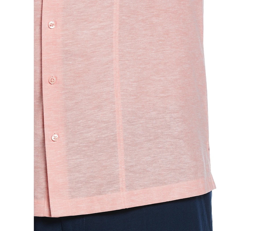 Cubavera Men's Big & Tall Linen Panel Shirt