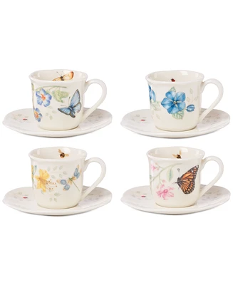 Lenox Butterfly Meadow Espresso Cup & Saucer, Set of 4