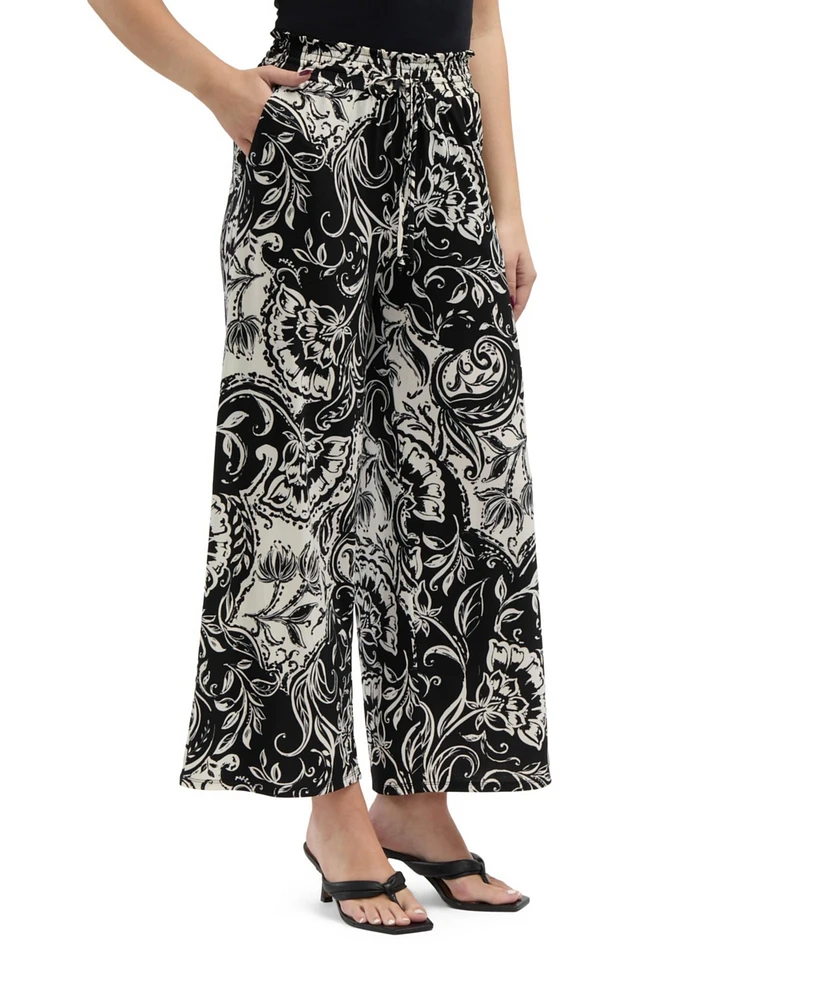 Ellen Tracy Women's Wide Leg Pant with Smocking