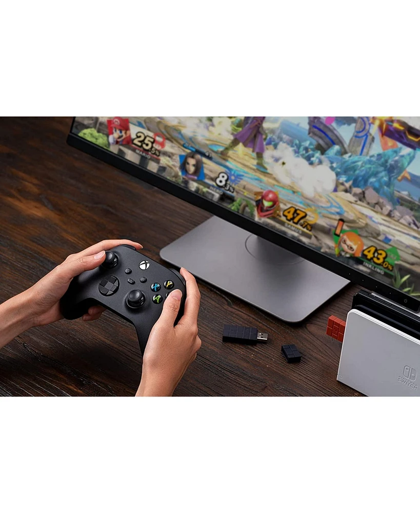 8Bitdo Wireless Usb Adapter for Switch, Windows, Mac & Raspberry Pi - Works with Xbox, PS5 Controllers - Brown