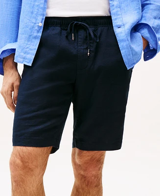 Tommy Hilfiger Men's Big & Tall Brooklyn 11.25" Linen Drawstring Shorts