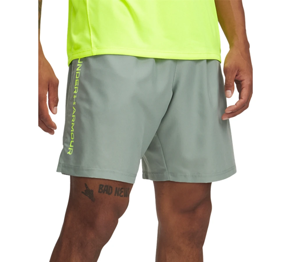 Under Armour Men's Moisture-Wicking Logo-Print 8-1/4" Tech Shorts