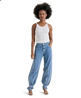 Steve Madden Women's Tre Denim High-Rise Wide-Leg Jeans