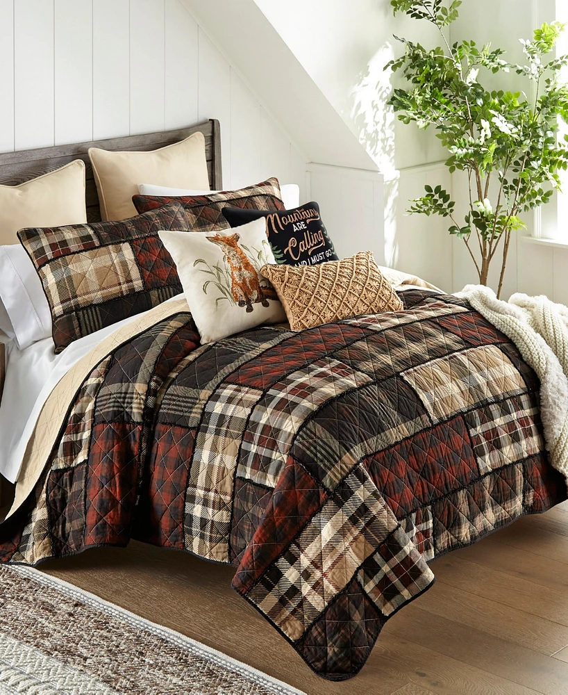 Donna Sharp Lj Plaid 2-Pc. Cotton Pieced Heavyweight Quilt Set, Twin