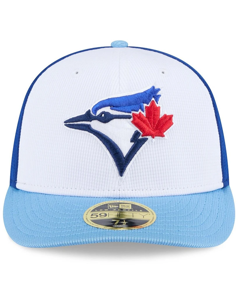 New Era Men's White/Powder Blue Toronto Jays 2025 Spring Training Low Profile 59FIFTY Fitted Hat
