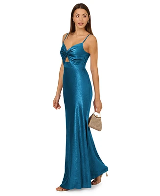 Adrianna Women's V-Neck Twist Sleeveless Gown