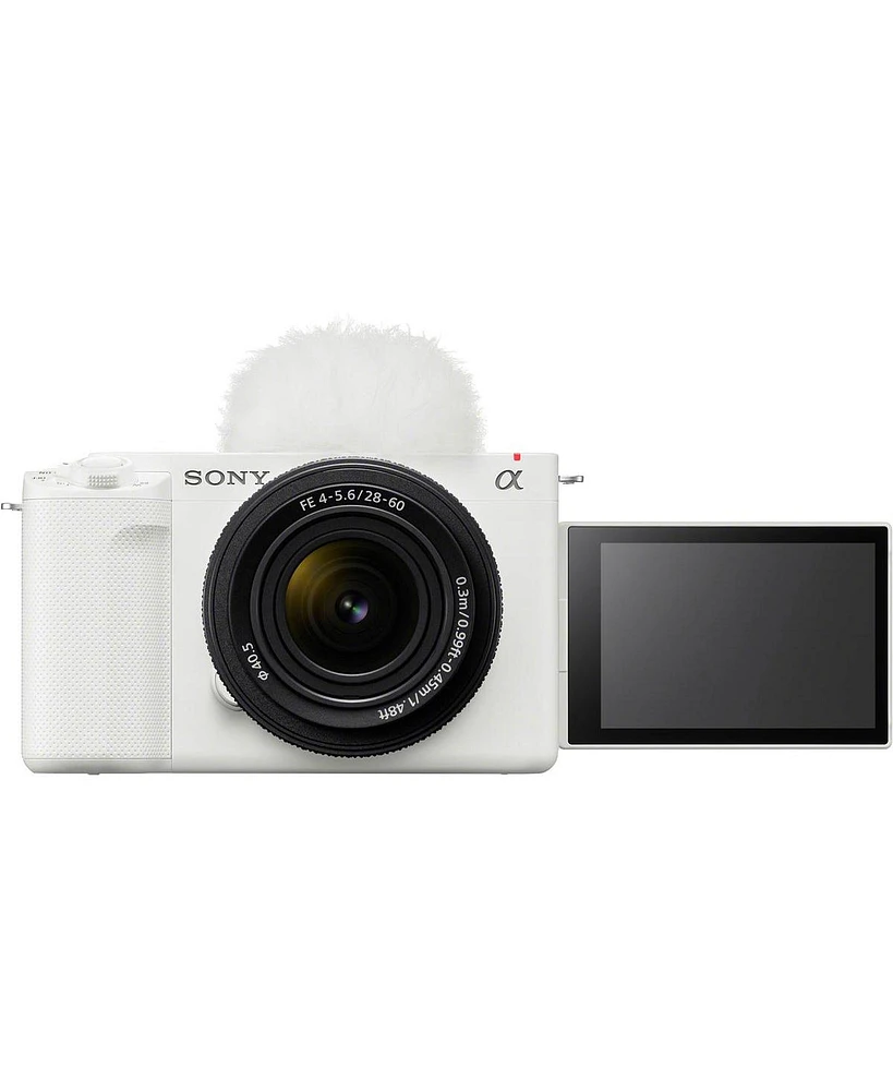 Sony Sony Zv-E1 Full-Frame Interchangeable Lens Mirrorless Vlog Camera with Fe 28-60mm f/4-5.6 Lens, White