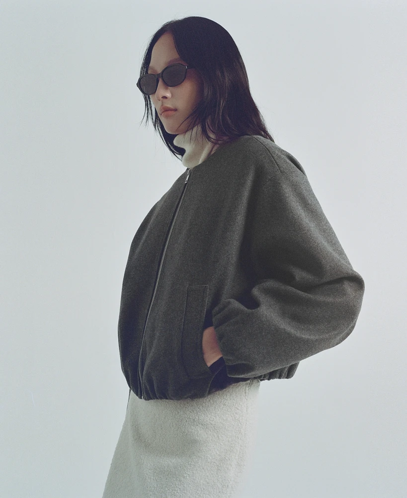 Mango Women's Gathered Bomber Jacket