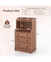 Modern Storage Dresser with Anti-toppling Device
