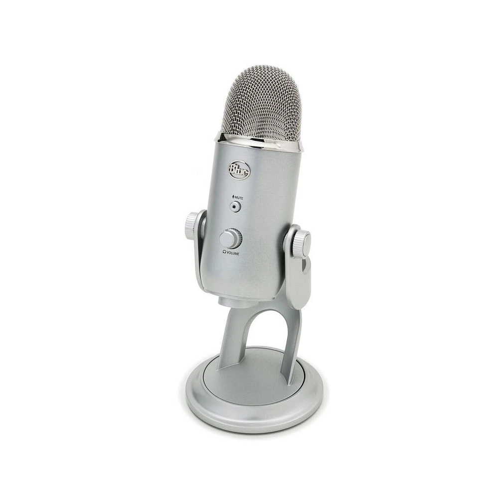 Blue Microphone Yeti Usb Mic (Silver) with Knox Gear Pop Filter and Usb Hub