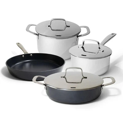 Alva Maestro 7pc Ceramic Nonstick Cookware Set - Non-Toxic, Oven & Dishwasher Safe