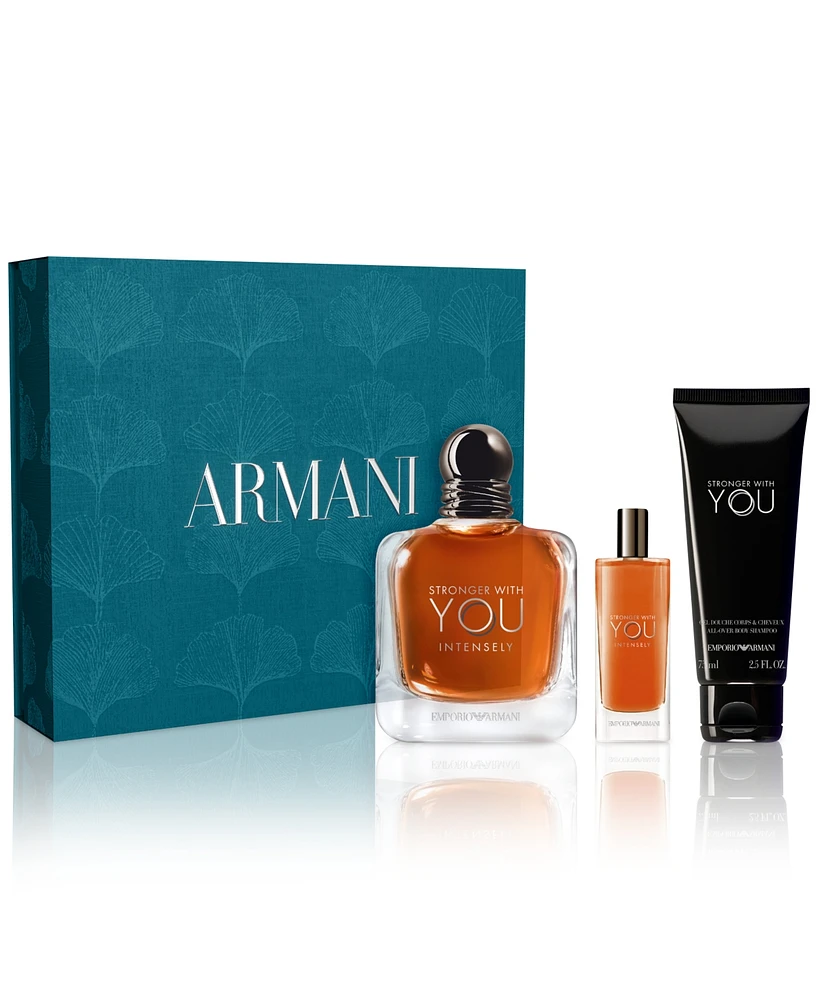 Men's 3-Pc. Emporio Armani Stronger With You Intensely Eau de Parfum Gift Set
