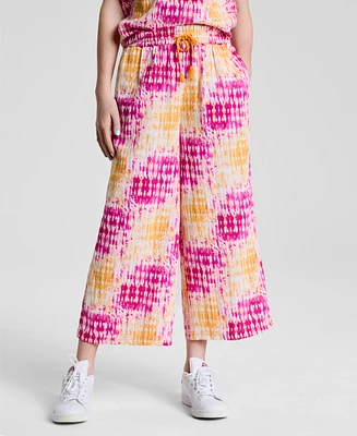 Epic Threads Little & Big Girls Coast Dye Wide Crop Pants, Exclusively at Macy's