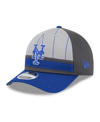 New Era Men's Gray/Royal New York Mets 2025 Batting Practice 9FORTY M-Crown Adjustable Hat