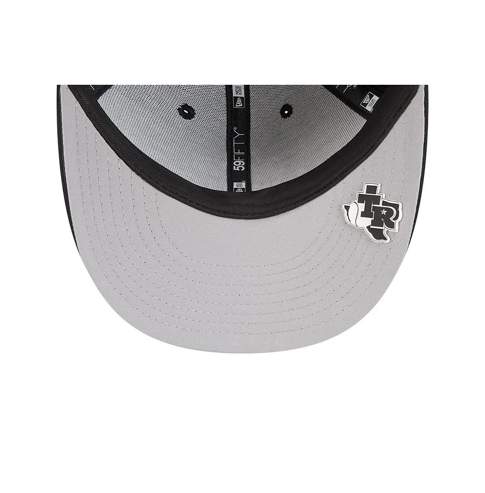 New Era Men's Black Texas Rangers 2025 Mlb Clubhouse Low Profile 59FIFTY Fitted Hat
