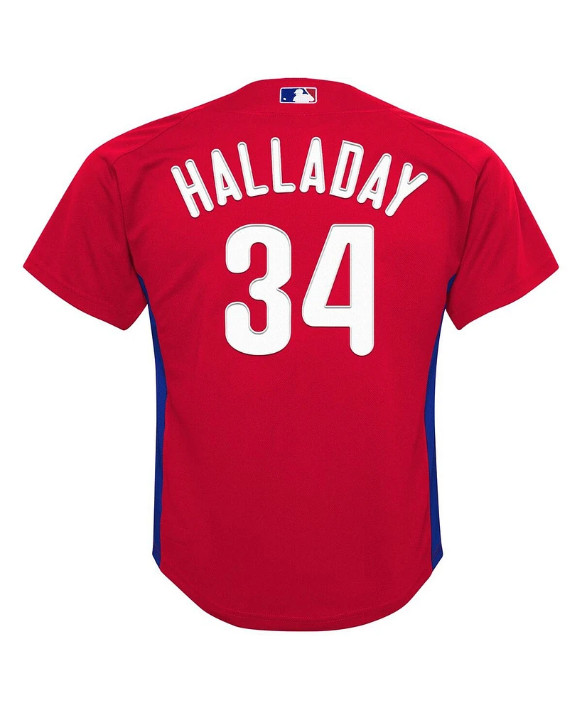 Mitchell & Ness Preschool Roy Halladay Red Philadelphia Phillies Cooperstown Collection Mesh Batting Practice Jersey