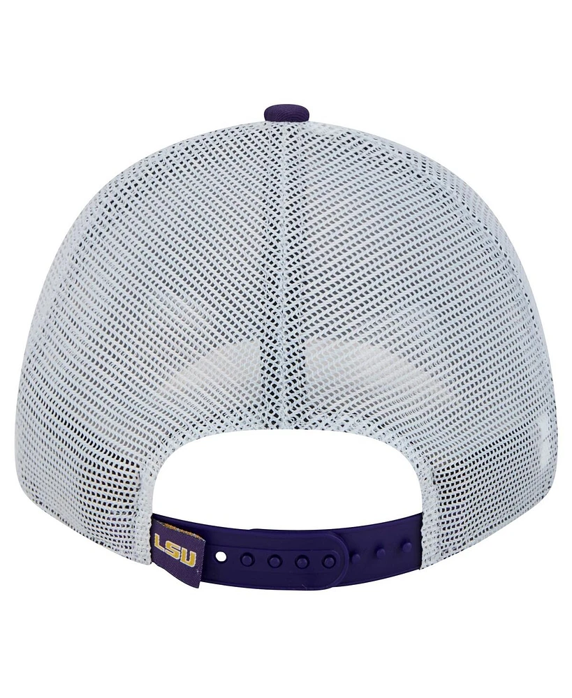 New Era Men's Purple Lsu Tigers Trucker 9FORTY Adjustable Hat