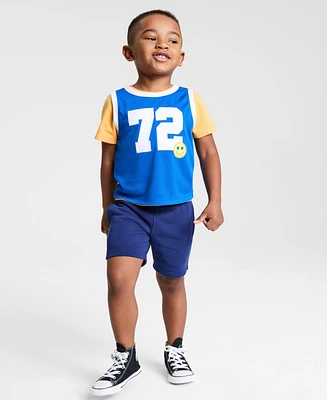 Epic Threads Toddler Boys 2T-4T Mesh Tank Top, T-Shirt & Shorts, 3 Piece Set, Exclusively at Macy's