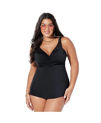 Swimsuits for All Women's Bra Crochet Underwire Tankini Top