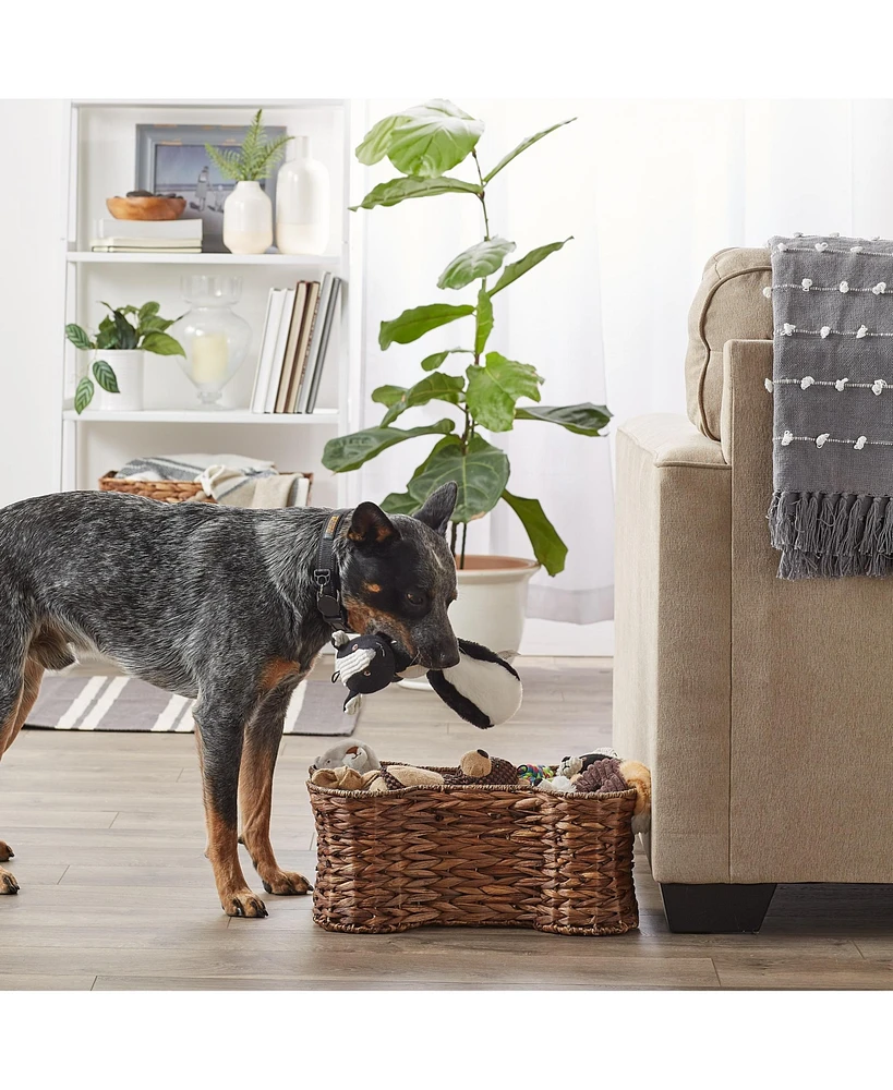 Bone Dry Hyacinth Shape Pet Storage Basket