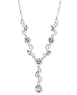 Givenchy Mixed Crystal Vine Lariat Necklace, 16" + 3" extender