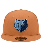 New Era Men's Tan Memphis Grizzlies Color Pack 59FIFTY Fitted Hat