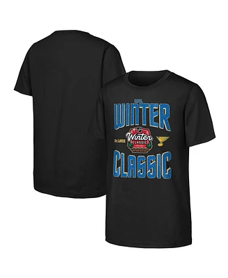 Outerstuff Big Boys and Girls Black St. Louis Blues 2025 Nhl Winter Classic Game Day T-Shirt