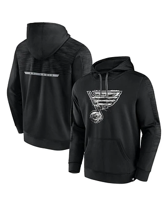 Fanatics Men's Black St. Louis Blues Iced Out Pullover Hoodie
