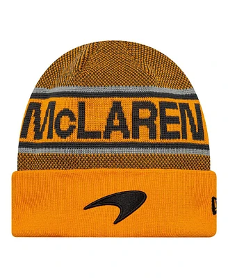 New Era Men's Orange McLaren F1 Team Cuffed Knit Hat
