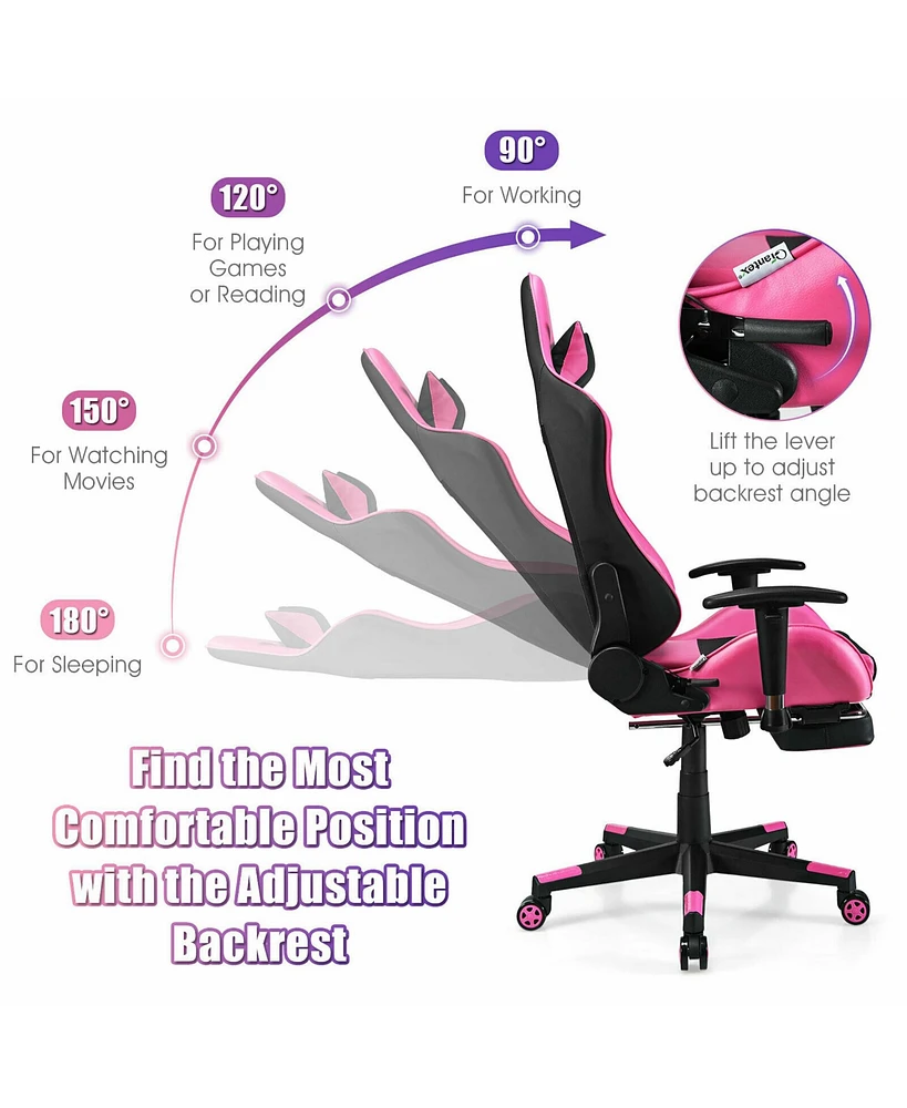 Massage Gaming Chair Reclining Racing Office Computer Chair