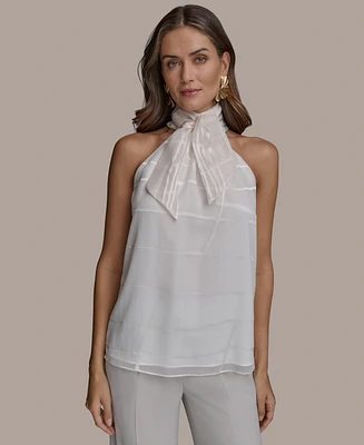 Donna Karan New York Women's Tie-Neck Halter Top