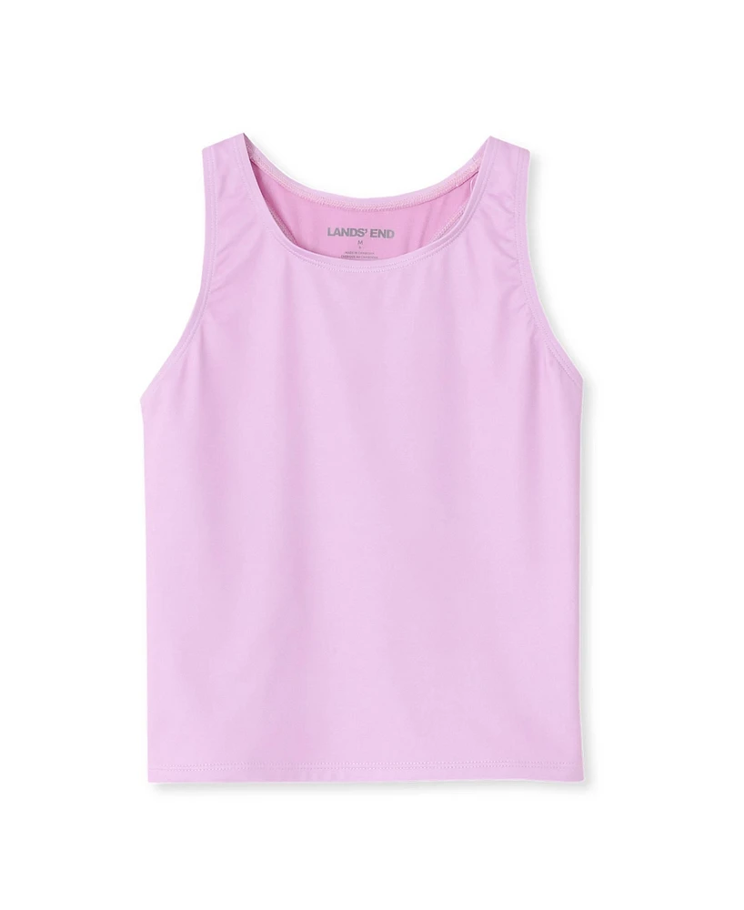 Lands' End Big Girls Plus Chlorine Resistant Racer Back Tankini Swim Top