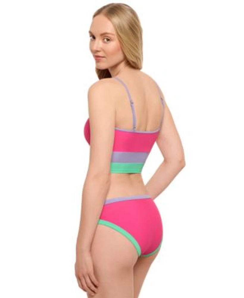 Salt Cove Juniors Colorblocked Midkini Top Hipster Bottoms Exclusively At Macys