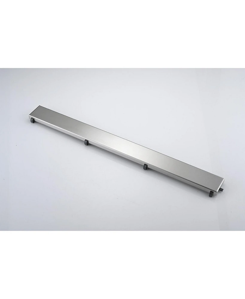 24 Inches Linear Shower Drain, Included Hair Strainer and Leveling Feet
