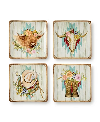 Certified International Rosewood Salad Plates, Set of 4, Service for 4