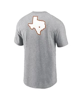 Nike Men's Heather Gray Texas Longhorns Campus 2-Hit Primary Mascot T-Shirt